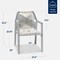 Best Choice Products Set of 2 Indoor/Outdoor Aluminum Woven Rope Dining Chairs w/ Armrests